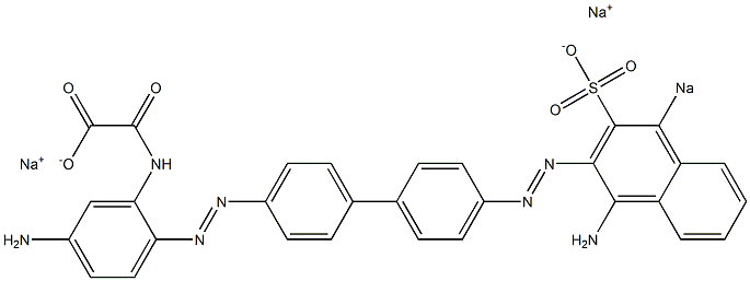 N-[5-Amino-2-[[4'-[(1-amino-4-sodiosulfo-2-naphthalenyl)azo]-1,1'-biphenyl-4-yl]azo]phenyl]oxamidic acid sodium salt Struktur