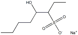 4-Hydroxyoctane-3-sulfonic acid sodium salt Struktur