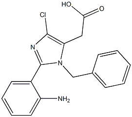 1-Benzyl-4-chloro-2-(2-aminophenyl)-1H-imidazole-5-acetic acid Struktur