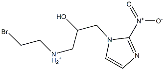 N-(2-Bromoethyl)-2-hydroxy-3-(2-nitro-1H-imidazol-1-yl)propan-1-aminium Struktur