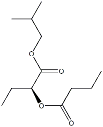 [S,(-)]-2-Butyryloxybutyric acid isobutyl ester Struktur