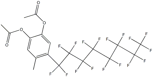 4-(Heptadecafluorooctyl)-5-methylbenzene-1,2-diol diacetate Struktur