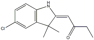 5-Chloro-1-ethyl-3,3-dimethyl-2-indolinylideneacetaldehyde Struktur