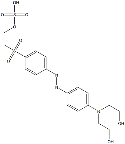 Sulfuric acid 2-[[4-[[4-[bis(2-hydroxyethyl)amino]phenyl]azo]phenyl]sulfonyl]ethyl ester Struktur