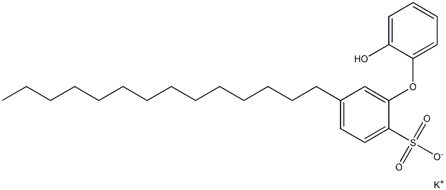 2'-Hydroxy-5-tetradecyl[oxybisbenzene]-2-sulfonic acid potassium salt Struktur