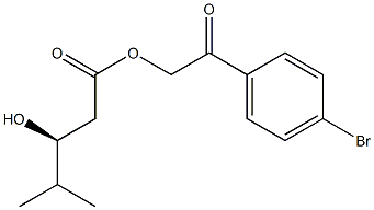 [S,(-)]-3-Hydroxy-4-methylvaleric acid p-bromophenacyl ester Struktur