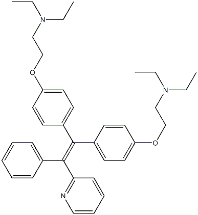 2-[2,2-Bis[p-[2-(diethylamino)ethoxy]phenyl]-1-phenylethenyl]pyridine Struktur