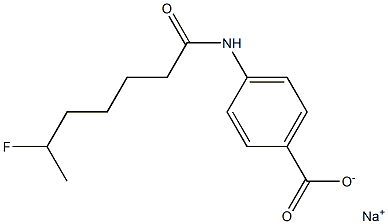 4-[(6-Fluoroheptanoyl)amino]benzenecarboxylic acid sodium salt Struktur