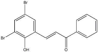 (E)-2-Hydroxy-3,5-dibromochalcone Struktur