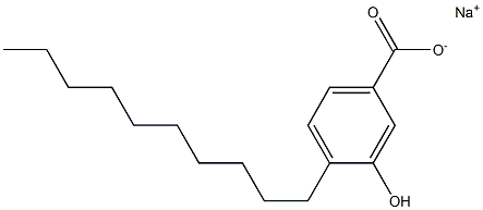 4-Decyl-3-hydroxybenzoic acid sodium salt Struktur