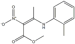 3-(2-Methylanilino)-2-nitrocrotonic acid methyl ester Struktur