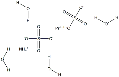 Ammonium praseodymium bissulfate tetrahydrate Struktur