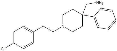 1-(4-Chlorophenethyl)-4-phenylpiperidine-4-methanamine Struktur