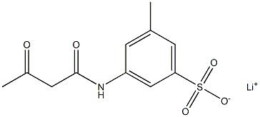 3-(Acetoacetylamino)-5-methylbenzenesulfonic acid lithium salt Struktur