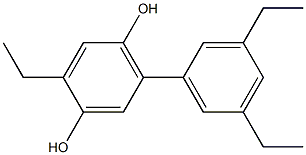 2-Ethyl-5-(3,5-diethylphenyl)benzene-1,4-diol Struktur