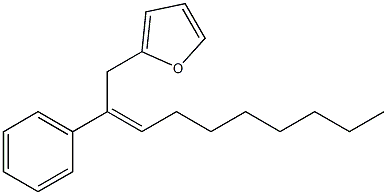 2-[(E)-2-Phenyl-2-decenyl]furan Struktur