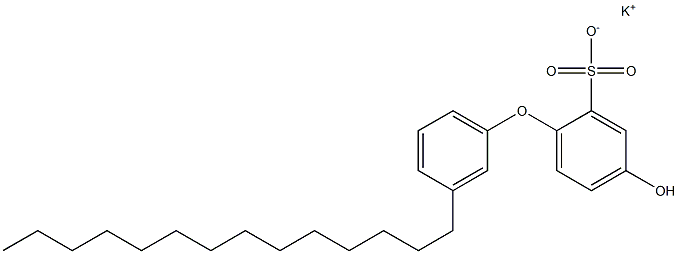 4-Hydroxy-3'-tetradecyl[oxybisbenzene]-2-sulfonic acid potassium salt Struktur