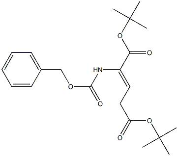 2-[[(Benzyloxy)carbonyl]amino]-2-pentenedioic acid di-tert-butyl ester Struktur