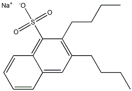 2,3-Dibutyl-1-naphthalenesulfonic acid sodium salt Struktur