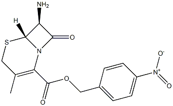 (6R,7S)-7-Amino-3-methyl-8-oxo-5-thia-1-azabicyclo[4.2.0]oct-2-ene-2-carboxylic acid (4-nitrophenyl)methyl ester Struktur