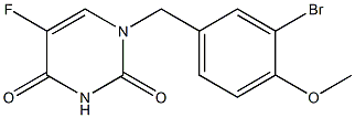 1-(3-Bromo-4-methoxybenzyl)-5-fluorouracil Struktur