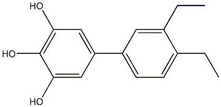 5-(3,4-Diethylphenyl)benzene-1,2,3-triol Struktur