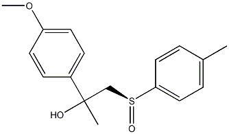 (S)-1-Methyl-1-(4-methoxyphenyl)-2-(4-methylphenylsulfinyl)ethanol Struktur