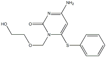 4-Amino-1-[(2-hydroxyethoxy)methyl]-6-phenylthiopyrimidin-2(1H)-one Struktur