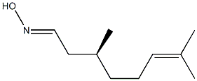 [S,(+)]-3,7-Dimethyl-6-octenal oxime Struktur