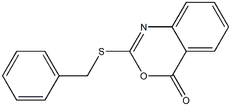 2-Benzylthio-4H-3,1-benzoxazin-4-one Struktur