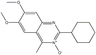 2-Cyclohexyl-4-methyl-6,7-dimethoxyquinazoline 3-oxide Struktur