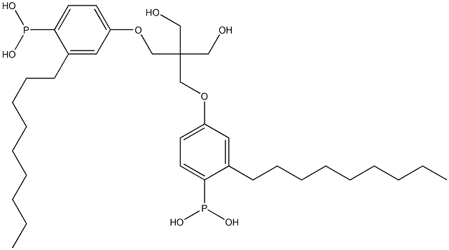 P,P'-[2,2-Bis(3-nonylphenoxymethyl)-1,3-propanediylbis(oxy)]bisphosphonous acid Struktur