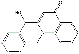 1-Methyl-2-[hydroxy(3-pyridinyl)methyl]quinolin-4(1H)-one Struktur