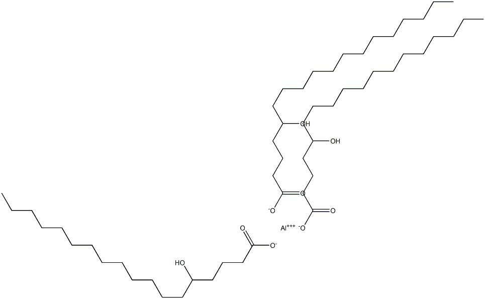 Tris(5-hydroxystearic acid)aluminum salt Struktur