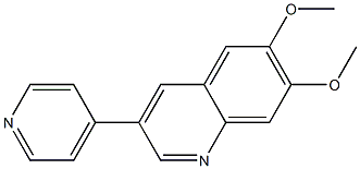 6,7-Dimethoxy-3-(4-pyridyl)quinoline Struktur