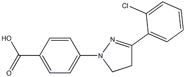 p-[3-(o-Chlorophenyl)-2-pyrazolin-1-yl]benzoic acid Struktur