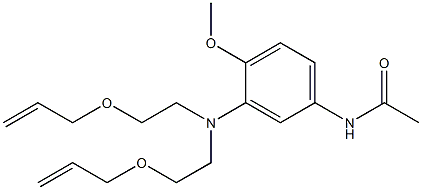 3'-[Bis(2-allyloxyethyl)amino]-4'-methoxyacetanilide Struktur