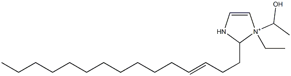 1-Ethyl-1-(1-hydroxyethyl)-2-(3-pentadecenyl)-4-imidazoline-1-ium Struktur