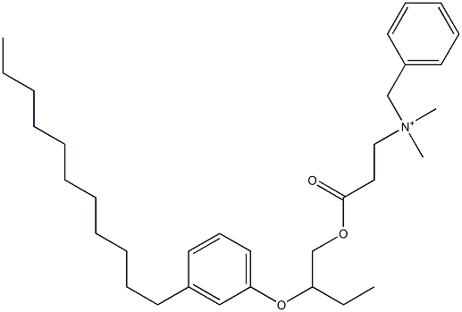 N,N-Dimethyl-N-benzyl-N-[2-[[2-(3-undecylphenyloxy)butyl]oxycarbonyl]ethyl]aminium Struktur