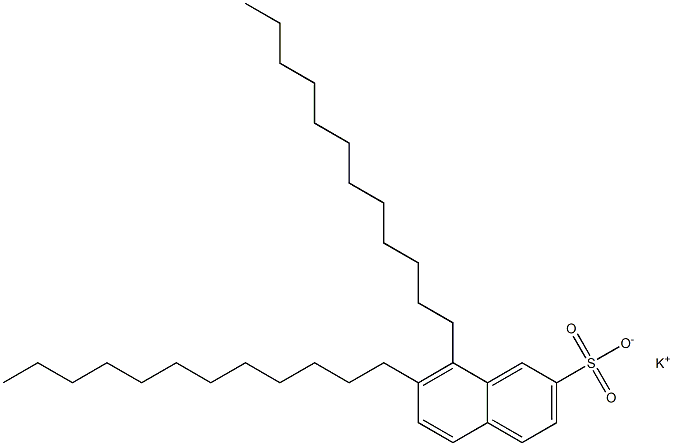 7,8-Didodecyl-2-naphthalenesulfonic acid potassium salt Struktur