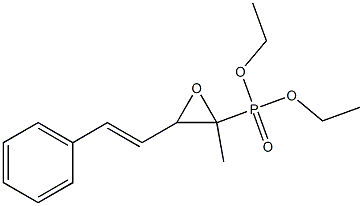 [2-Methyl-3-(2-phenylvinyl)oxiranyl]phosphonic acid diethyl ester Struktur