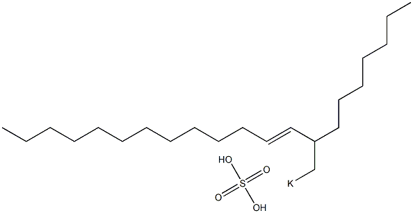 Sulfuric acid 2-heptyl-3-pentadecenyl=potassium ester salt Struktur