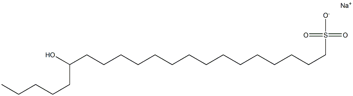 16-Hydroxyhenicosane-1-sulfonic acid sodium salt Struktur