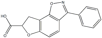 7,8-Dihydro-3-phenylfuro[2,3-g][1,2]benzisoxazole-7-carboxylic acid Struktur