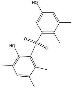 2,3'-Dihydroxy-3,5,5',6,6'-pentamethyl[sulfonylbisbenzene] Struktur