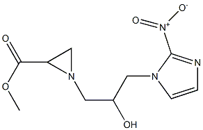 1-[2-Hydroxy-3-(2-nitro-1H-imidazol-1-yl)propyl]aziridine-2-carboxylic acid methyl ester Struktur