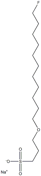 3-(11-Fluoroundecyloxy)-1-propanesulfonic acid sodium salt Struktur