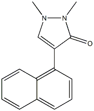 1,2-Dimethyl-4-(1-naphtyl)-1H-pyrazol-3(2H)-one Struktur