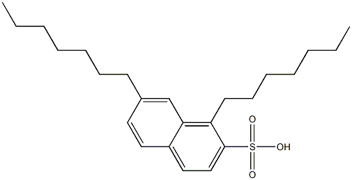 1,7-Diheptyl-2-naphthalenesulfonic acid Struktur