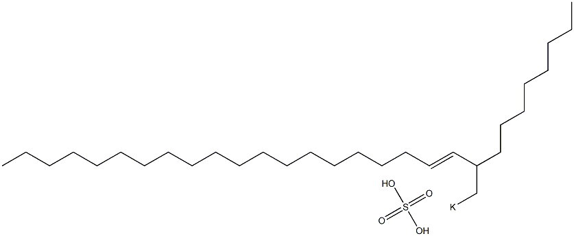 Sulfuric acid 2-octyl-3-docosenyl=potassium ester salt Struktur